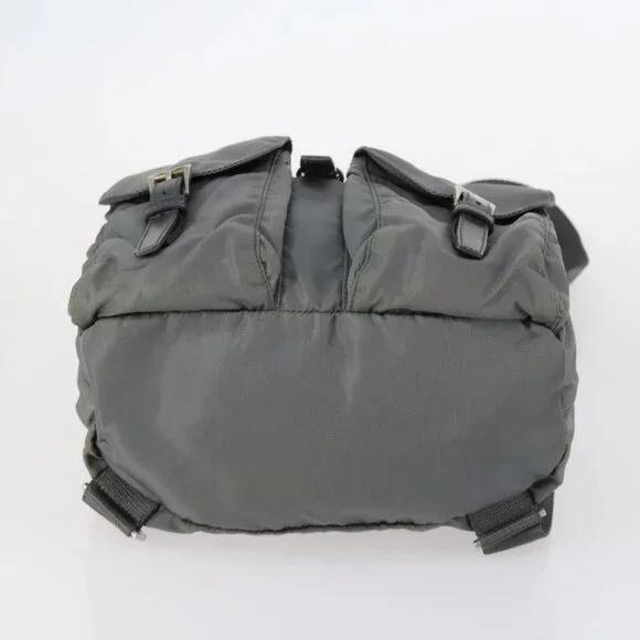 PRADA Backpack Nylon Gray Silver Auth kk572 - Picture 5 of 16